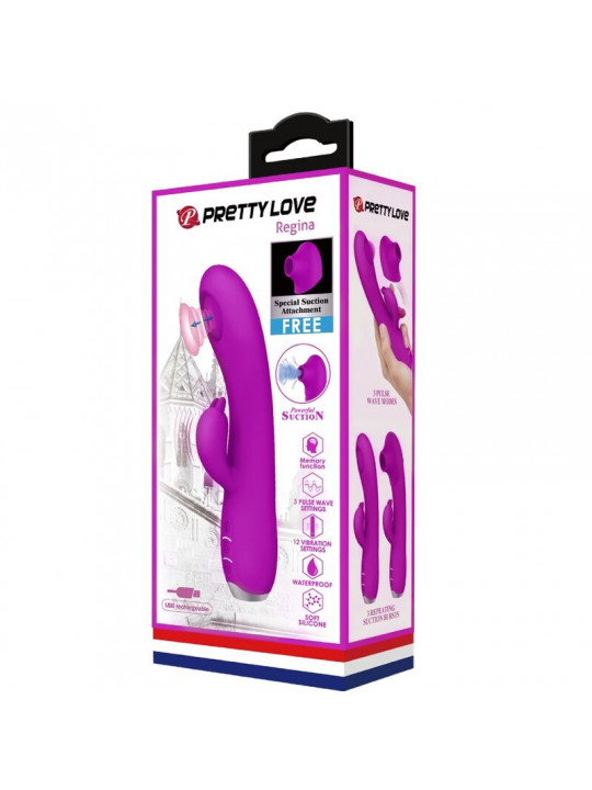 PRETTY LOVE - VIBRATORE VENTOSA RICARICABILE REGINA VIOLA