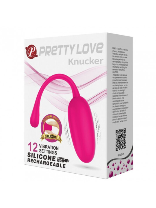 PRETTY LOVE - UOVO VIBRANTE RICARICABILE KNUCKER ROSA