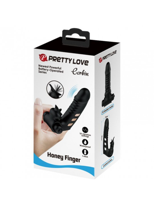 PRETTY LOVE - COPERTURA PER DITA VIBRATORE CORBIN NERA