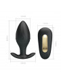 PRETTY LOVE - VIBRATORE RICARICABILE PLUG ANALE REGINA NERO