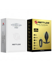 PRETTY LOVE - VIBRATORE RICARICABILE PLUG ANALE REGINA NERO