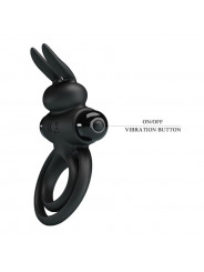 PRETTY LOVE - ANELLO VIBRATOR III RABBIT PER PENE NERO