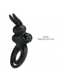 PRETTY LOVE - ANELLO VIBRATOR III RABBIT PER PENE NERO