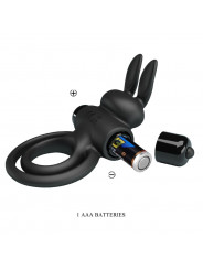 PRETTY LOVE - ANELLO VIBRATOR III RABBIT PER PENE NERO