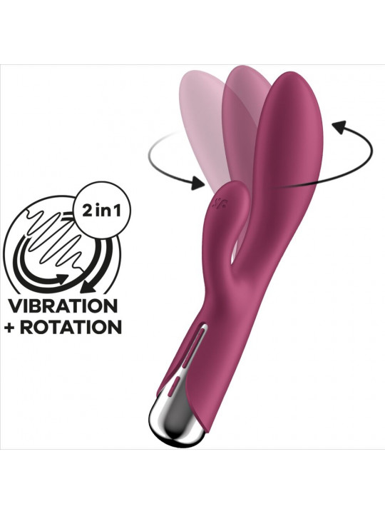 SATISFYER - SPINNING RABBIT 1 CLITORIDE E STIMOLAZIONE DEL PUNTO G ROSSO