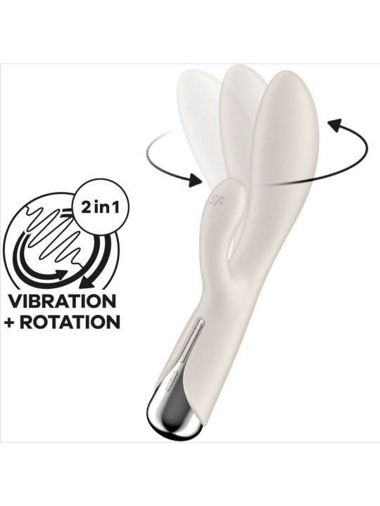 SATISFYER - SPINNING RABBIT 1 STIMOLAZIONE CLITORIDE E PUNTO G BEIGE