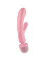 SATISFYER - MASSAGGIATORE VIBRATORE CONIGLIO TRIPLE LOVER ROSA