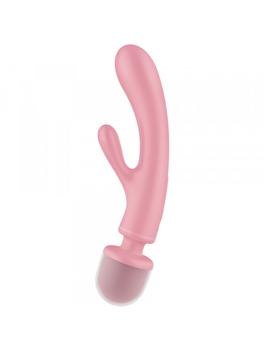 SATISFYER - MASSAGGIATORE VIBRATORE CONIGLIO TRIPLE LOVER ROSA