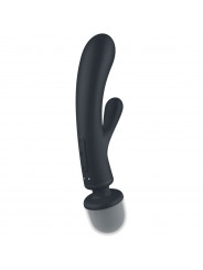 SATISFYER - MASSAGGIATORE VIBRATORE CONIGLIO TRIPLE LOVER GRIGIO