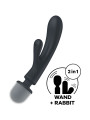 SATISFYER - MASSAGGIATORE VIBRATORE CONIGLIO TRIPLE LOVER GRIGIO