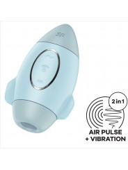 SATISFYER - MISSION CONTROL VIBRATORE PICCOLO BLU A DOPPIO IMPULSO