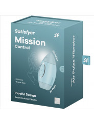 SATISFYER - MISSION CONTROL VIBRATORE PICCOLO BLU A DOPPIO IMPULSO