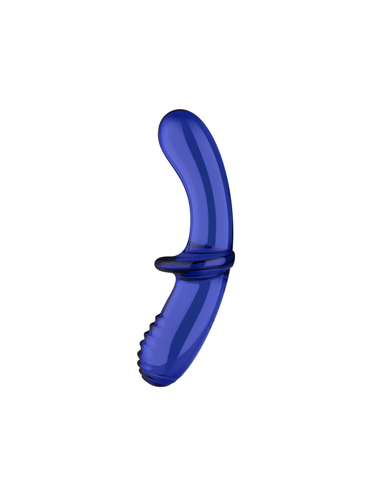 SATISFYER - DILDO DOPPIO CRISTALLO BLU