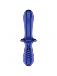 SATISFYER - DILDO DOPPIO CRISTALLO BLU