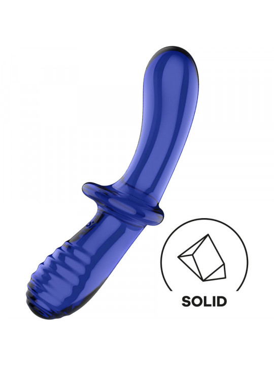 SATISFYER - DILDO DOPPIO CRISTALLO BLU