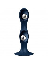 SATISFYER - DILDO IN SILICONE DOPPIA SFERA BLU