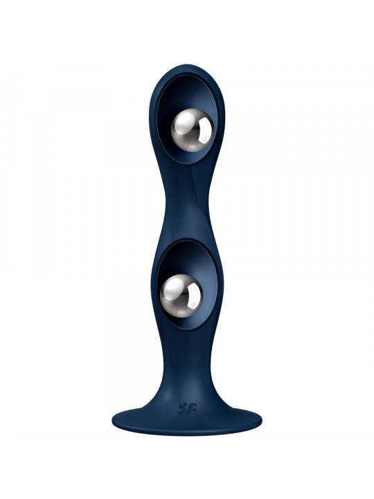 SATISFYER - DILDO IN SILICONE DOPPIA SFERA BLU