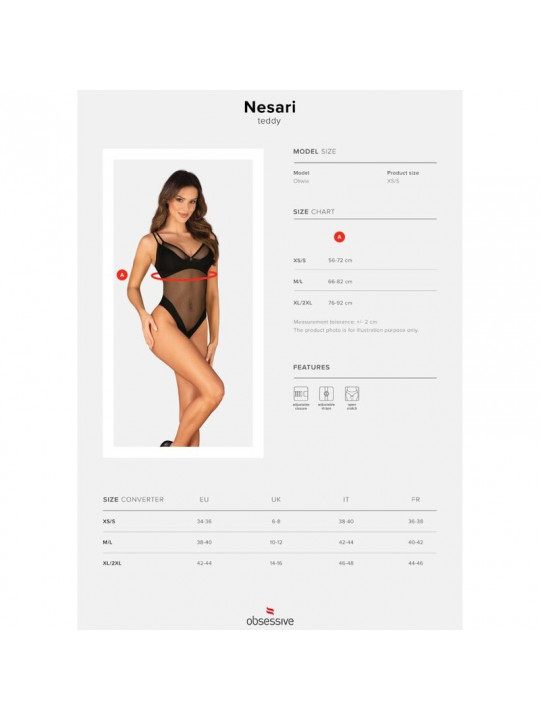 OBSESSIVE - NESARI TEDDY CROTCHLESS XL/XXL