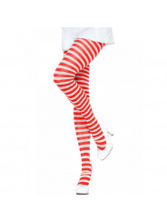 LEG AVENUE - COLLANT A RIGHE BIANCO/ROSSO