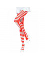 LEG AVENUE - COLLANT A RIGHE BIANCO/ROSSO