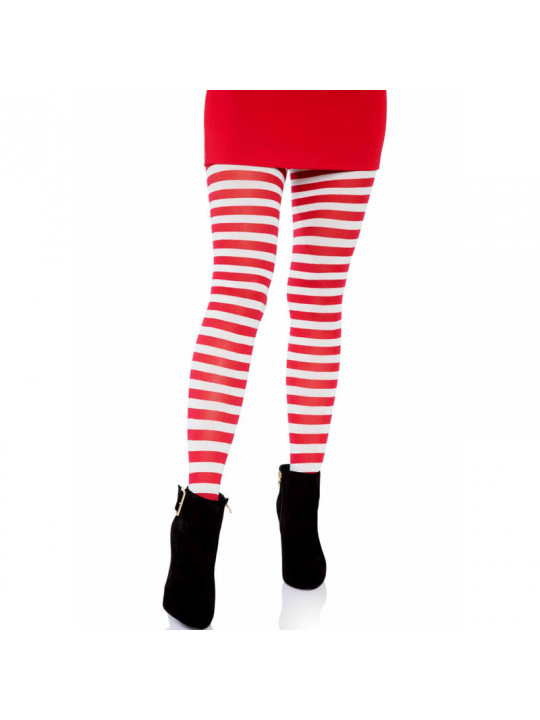 LEG AVENUE - COLLANT A RIGHE BIANCO/ROSSO