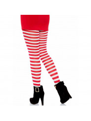 LEG AVENUE - COLLANT A RIGHE BIANCO/ROSSO