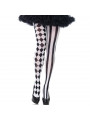 LEG AVENUE - COLLANT ARLECCHINO NERO/BIANCO