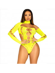 LEG AVENUE - BODY SENZA CUCITURE CON PERIZOMA GIALLO