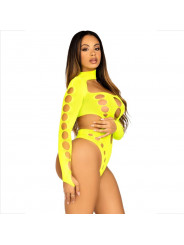 LEG AVENUE - BODY SENZA CUCITURE CON PERIZOMA GIALLO