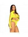 LEG AVENUE - BODY SENZA CUCITURE CON PERIZOMA GIALLO