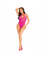 LEG AVENUE - CORPO SENZA CUCITURE CON COLLO ALLACQUA ROSA