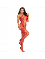 LEG AVENUE - BODYSTOCKING CAVEZZA COLLO ROSSO CUORI ROSSI