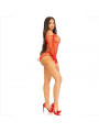 LEG AVENUE - BODY CROTHLESS CON ROSSO LUCIDO