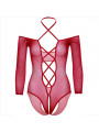 LEG AVENUE - BODY CROTHLESS CON ROSSO LUCIDO