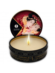 SHUNGA - MINI CARESS BY CANDELIGHT CANDELA DA MASSAGGIO FRAGOLE E CAVA 30 ML