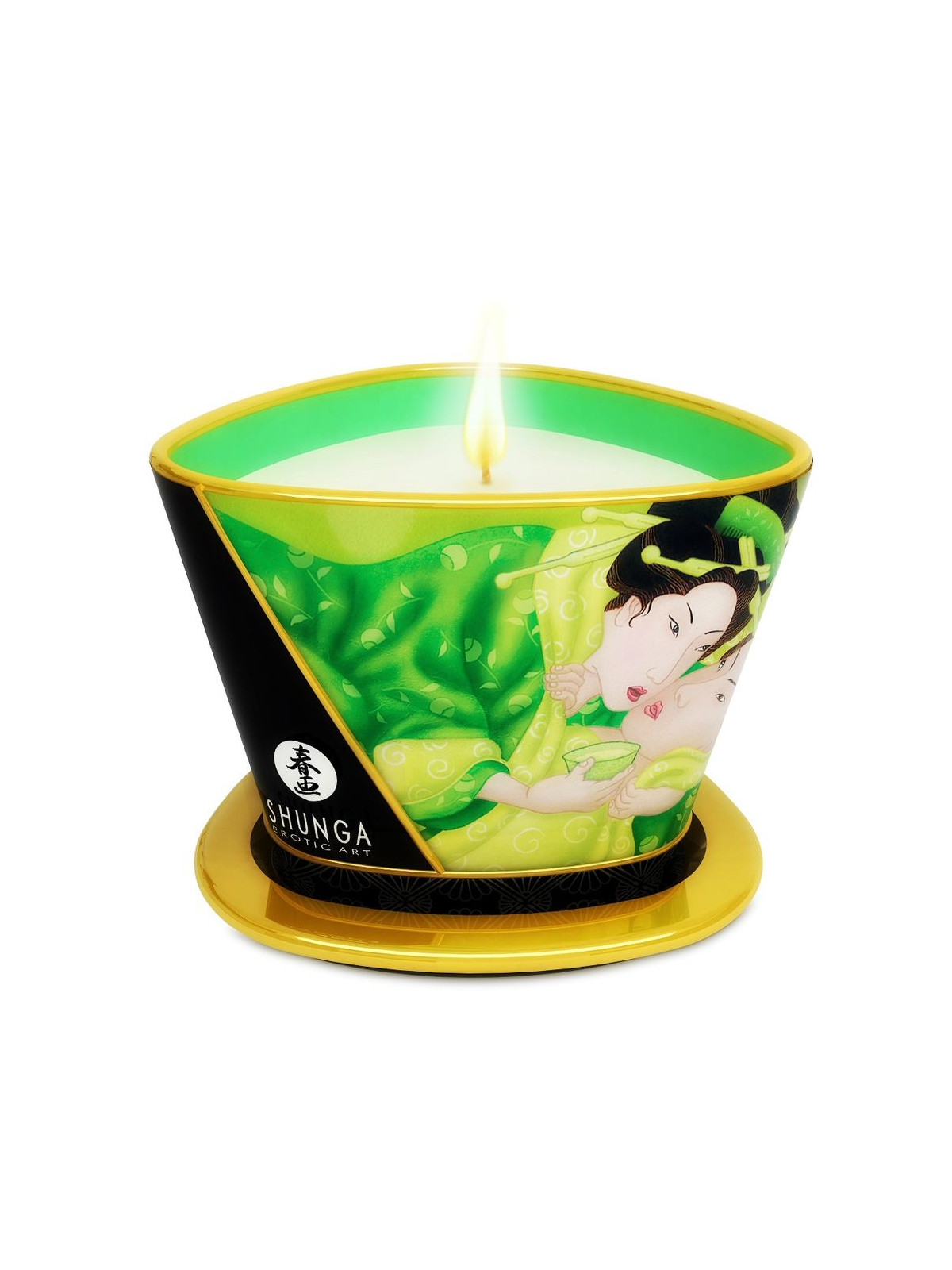 SHUNGA - MINI CARESS BY CANDELIGHT CANDELA DA MASSAGGIO T VERDE 170 ML