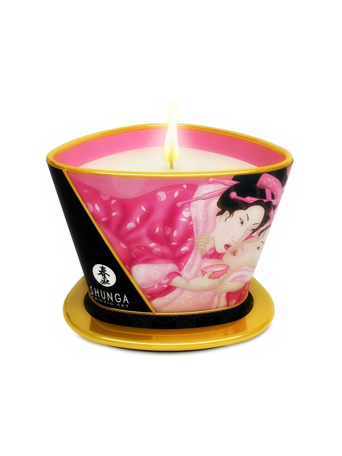 SHUNGA - MINI CARESS BY CANDELIGHT CANDELA DA MASSAGGIO AFRODISIACA ALLE ROSE 170 ML