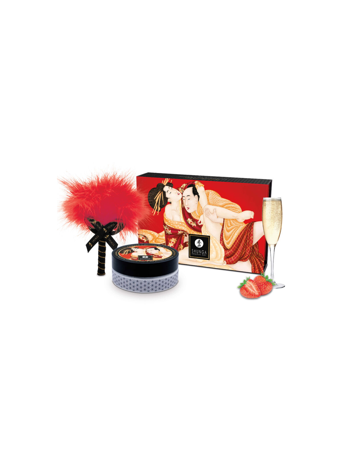 SHUNGA - KIT POLVERE DA MASSAGGIO COMMESTIBILE ALLA FRAGOLA