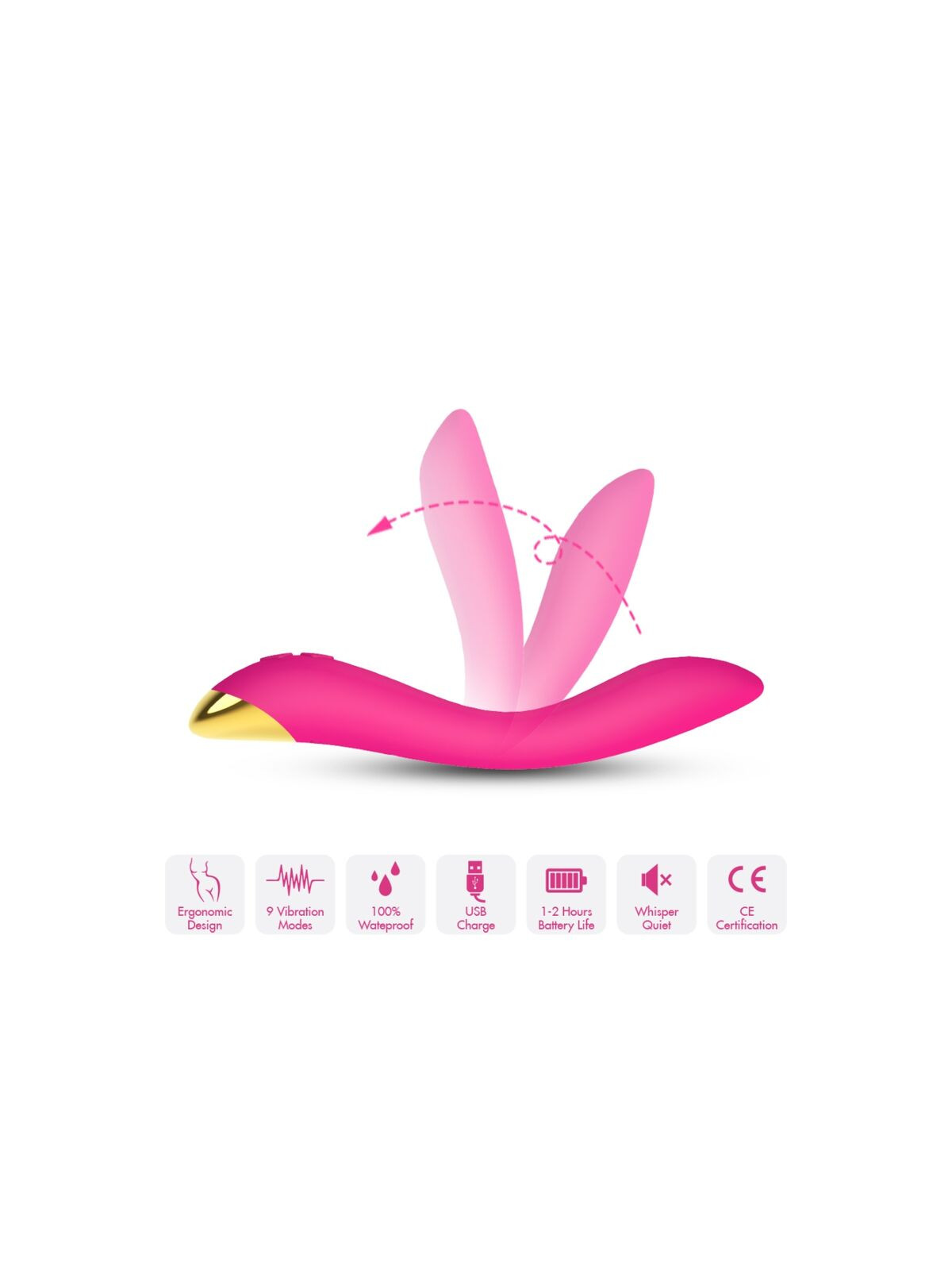 ARMONY - VIBRATORE FLAMINGO MULTIPOSIZIONE FUCSIA