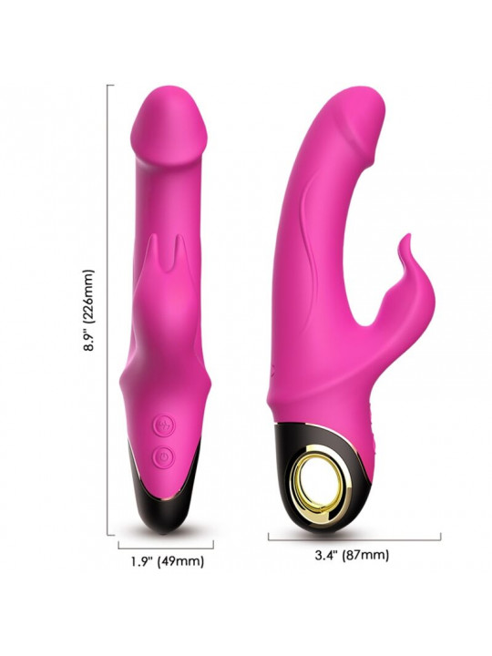 ARMONY - METEROR DILDO VIBRATORE RABBIT ROTATOR FUCSIA