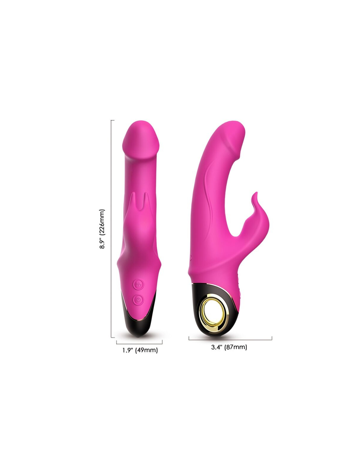 ARMONY - METEROR DILDO VIBRATORE RABBIT ROTATOR FUCSIA