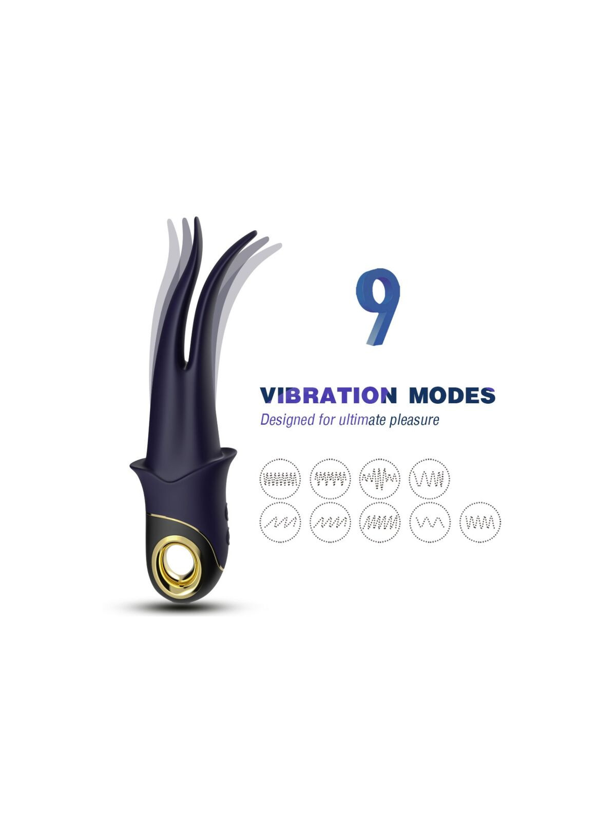 ARMONY - VIBRATORE OMBRA DOPPIA TESTA TEASING BLU