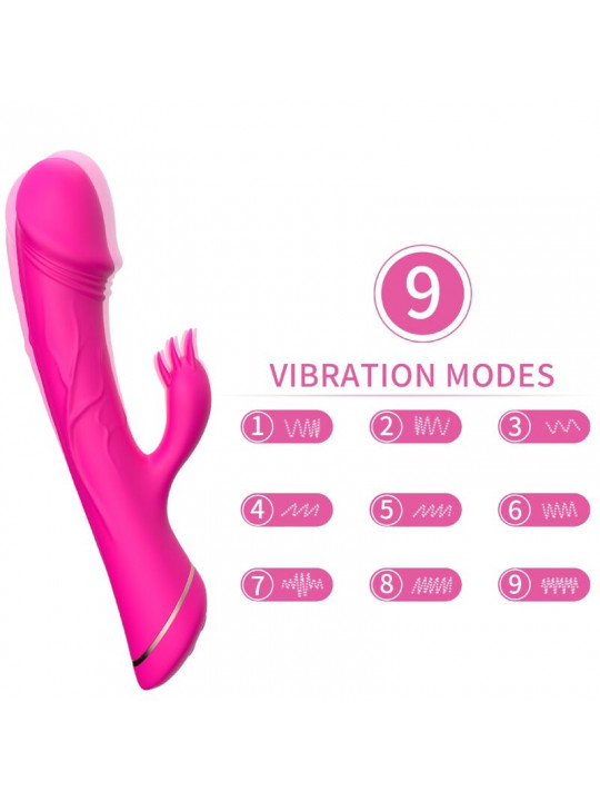 ARMONY - DILDO VIBRATORE CONIGLIO IN SILICONE FUCSIA