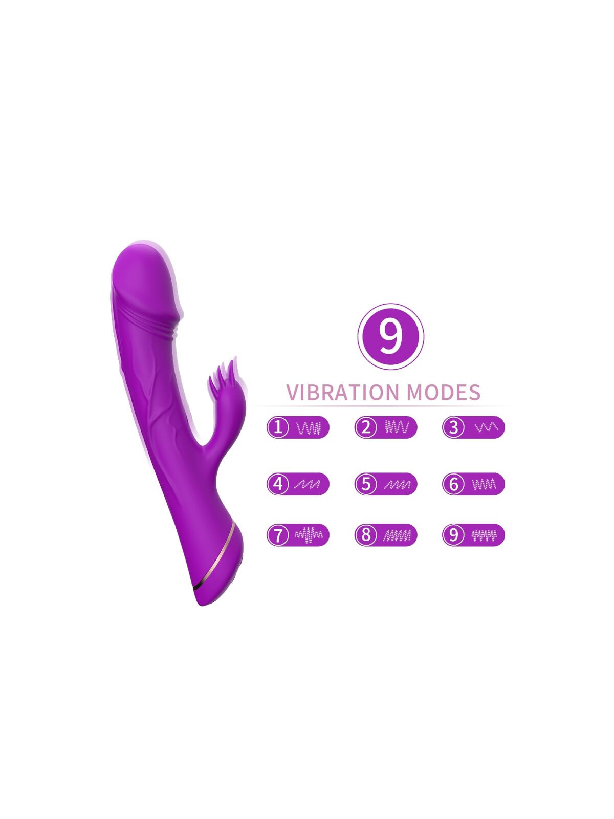 ARMONY - VIBRATORE DILDO CONIGLIO IN SILICONE VIOLA