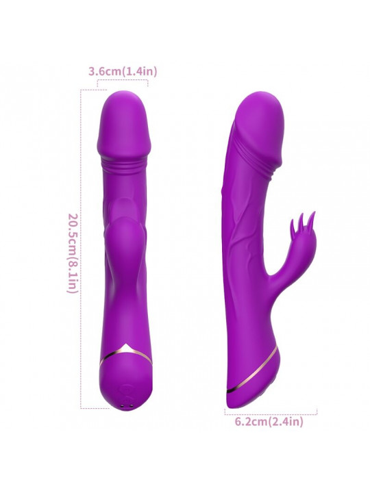 ARMONY - VIBRATORE DILDO CONIGLIO IN SILICONE VIOLA