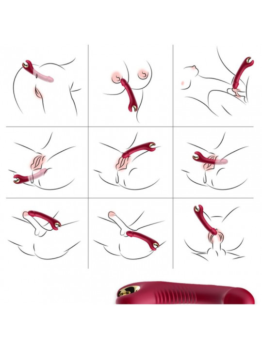 ARMONY - VIBRATORE E ROTATORE PRINCE DILDO ROSSO