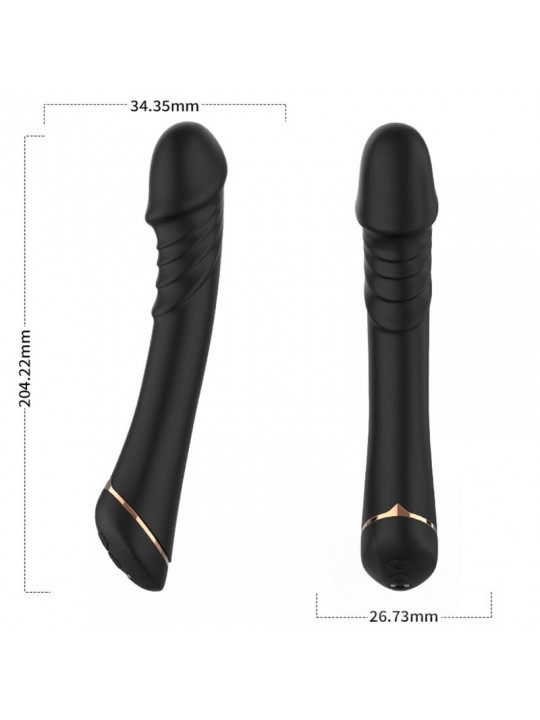 ARMONY - VIBRATORE DILDO IN SILICONE NERO