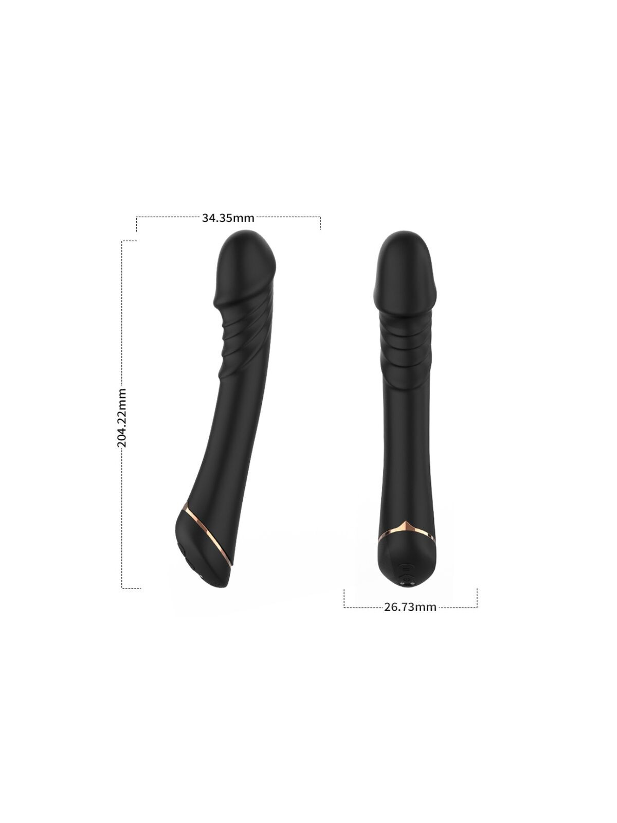 ARMONY - VIBRATORE DILDO IN SILICONE NERO