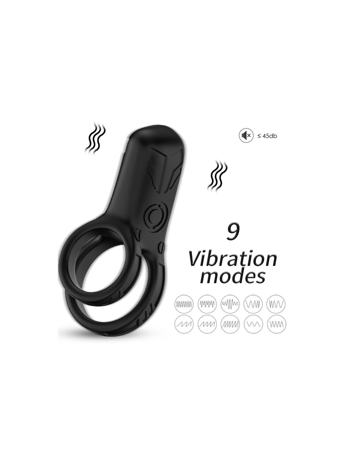 ARMONY - VIBRATORE DOPPIO ANELLO NERO