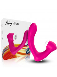 ARMONY - SECRETKISS LECCARE IL CLITORITE VIBRANTE E IL VIBRATORE CURVO FUCSIA